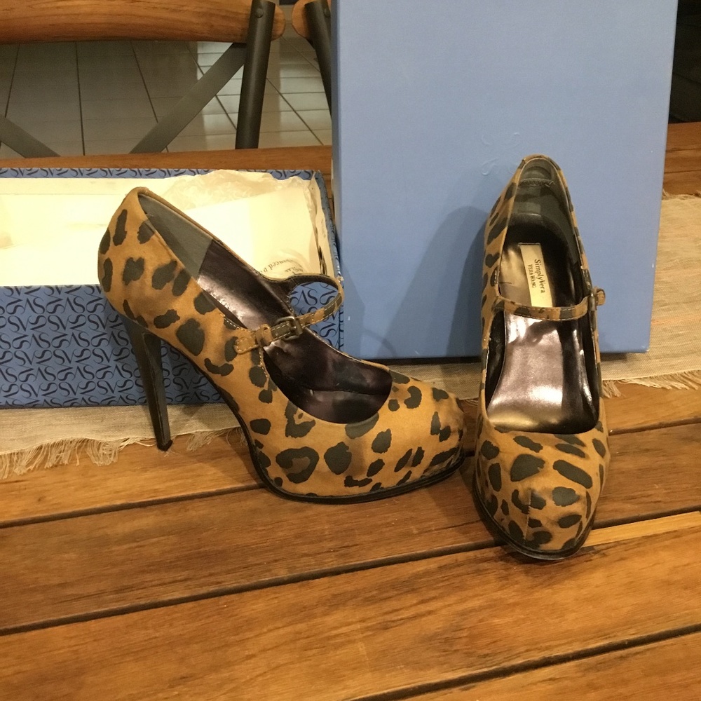 Vera Wang Leopard Heels